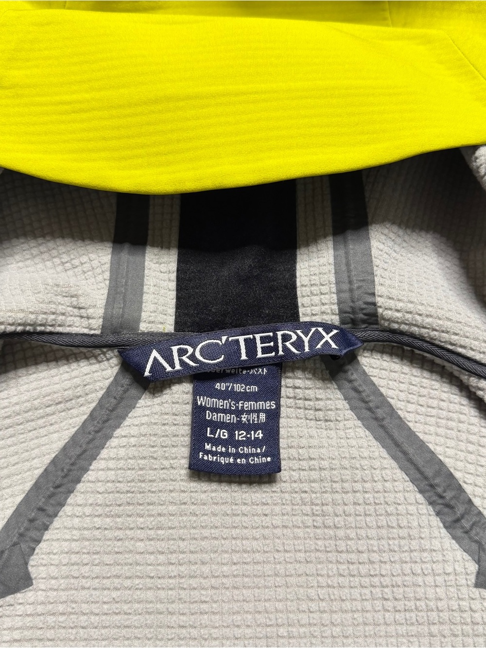 Arcteryx Acto MX Softshell Full Zip Hooded Jacket Womens Large Volt Lime Green - Picture 6 of 13